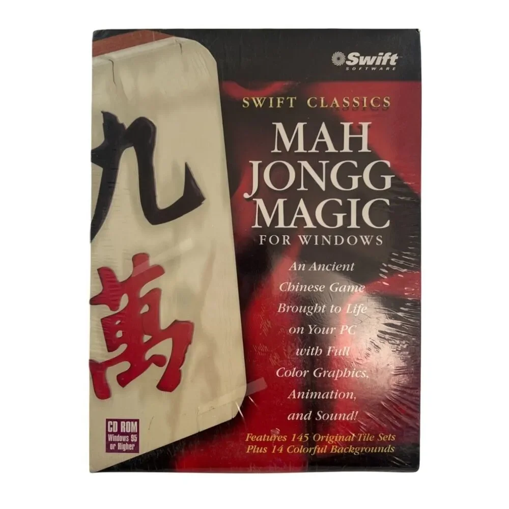 Swift Classics: MAH JONGG MAGIC for Windows PC Game CD (1998 Cosmi)